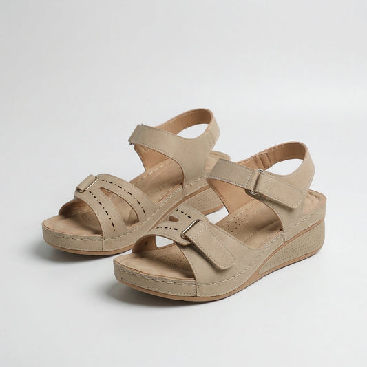 Sandy™ - Sandales Orthopédiques Confort à Talon Compensé